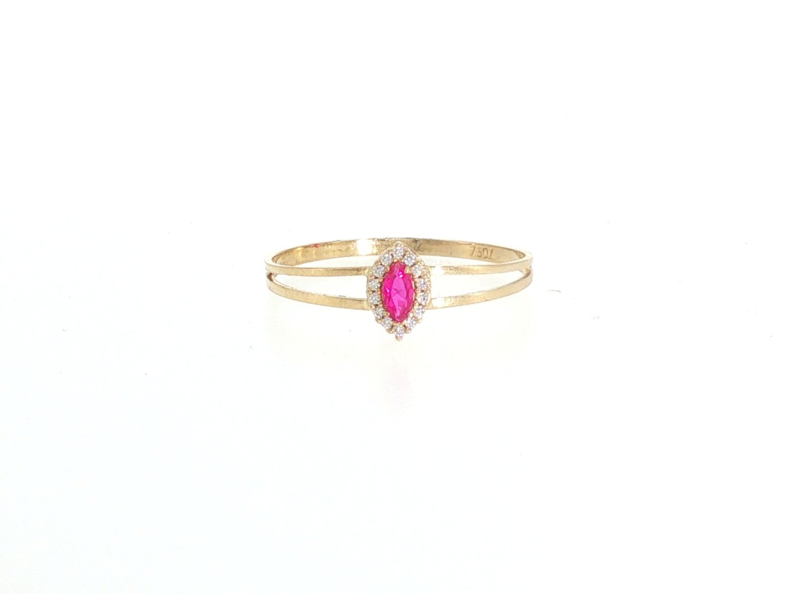 Ring in Yellow Gold 18k with Cubic Zirconia — Rings — Yellow Gold 18k