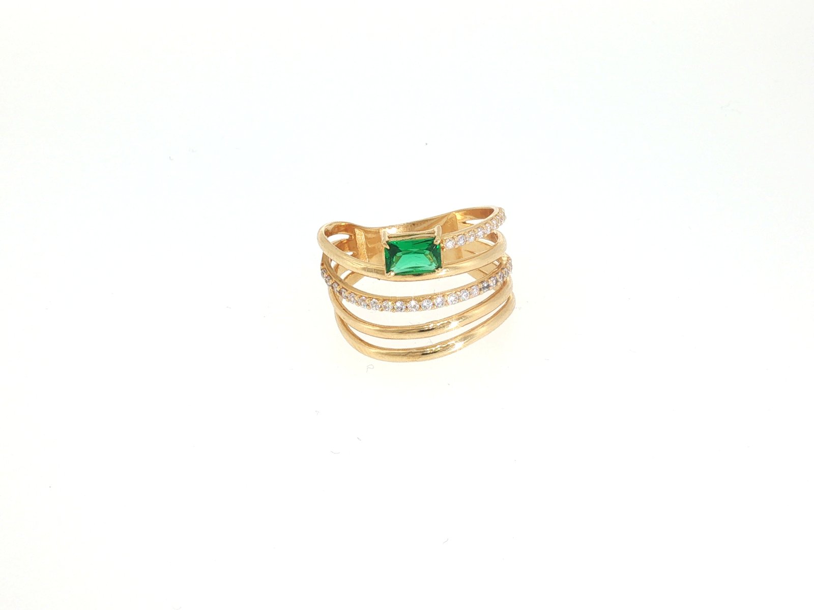 Anillo en Oro amarillo 18k con Circonia — Anillos — Oro amarillo 18k