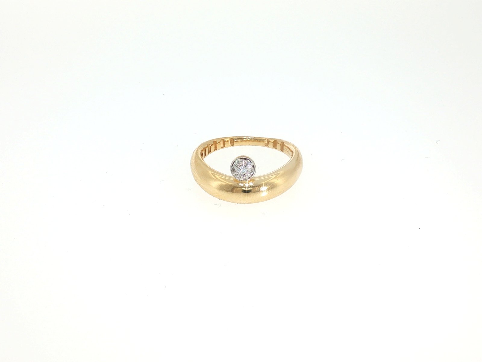 Anel em Ouro amarelo 18k com Diamante — Anéis — Ouro amarelo 18k