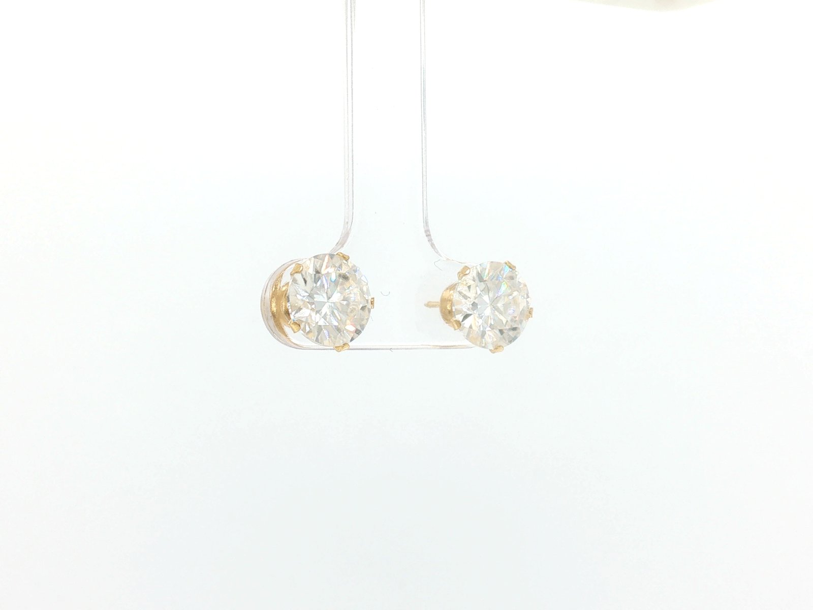 Earrings in Yellow Gold 18k with Moissanite — Earrings — Yellow Gold 18k