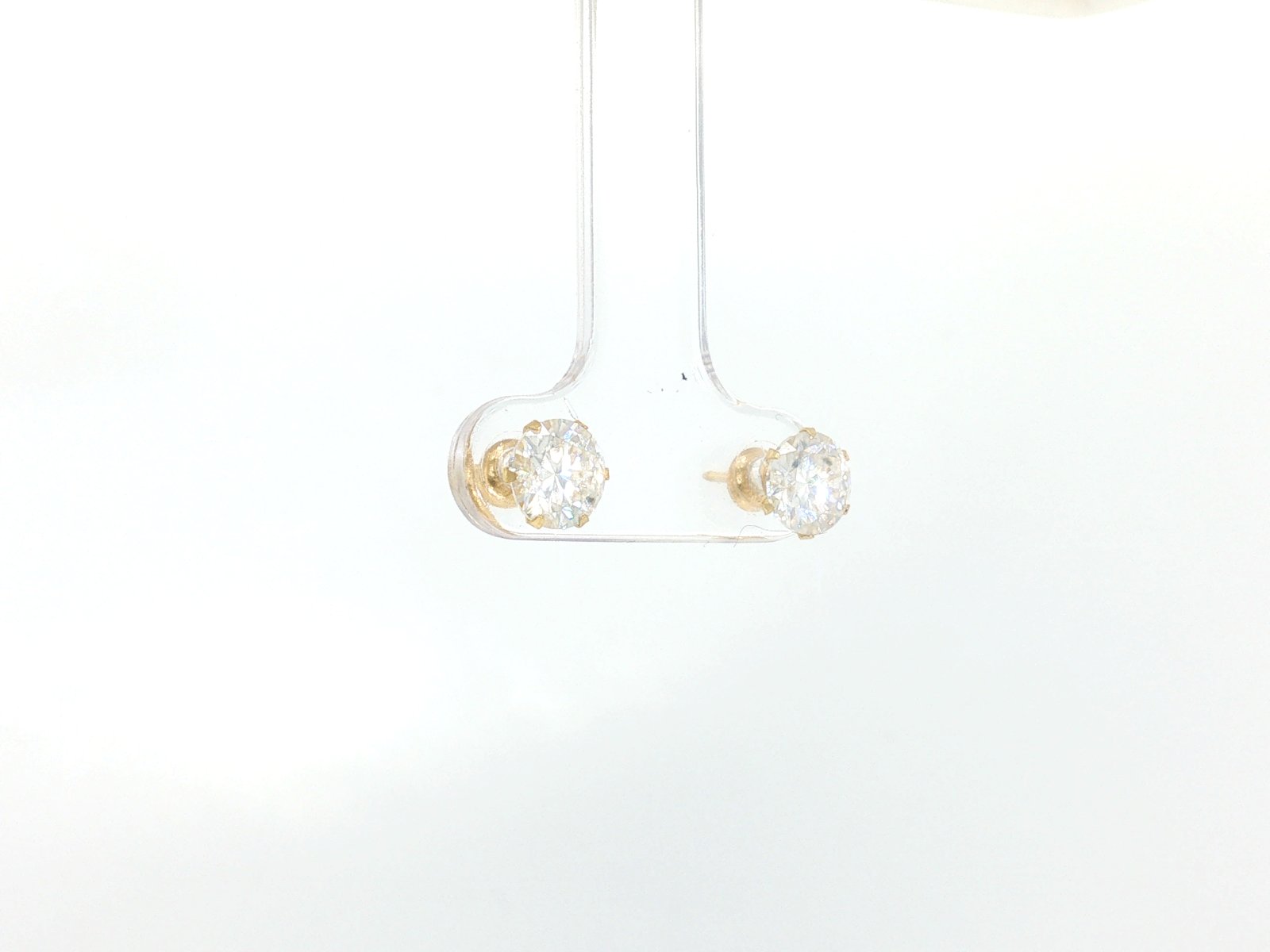 Earrings in Yellow Gold 18k with Moissanite — Earrings — Yellow Gold 18k