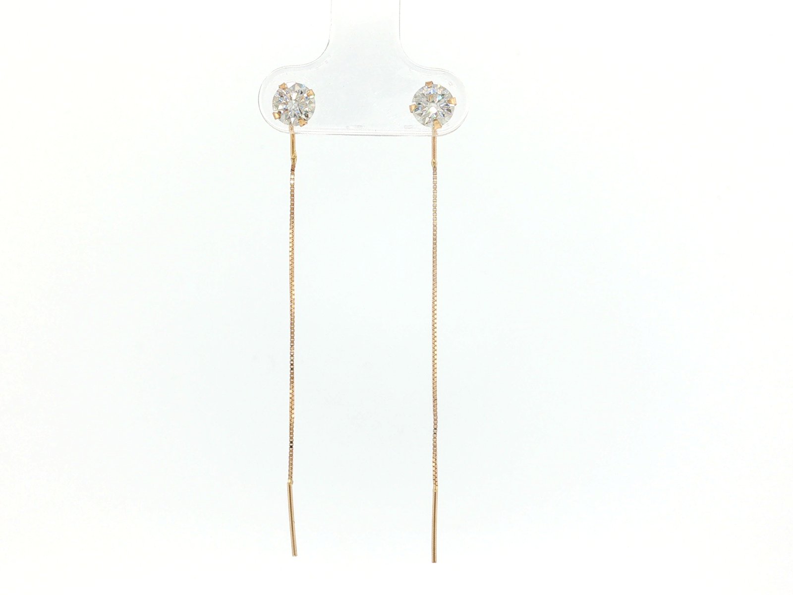 Earrings in Yellow Gold 18k with Moissanite — Earrings — Yellow Gold 18k