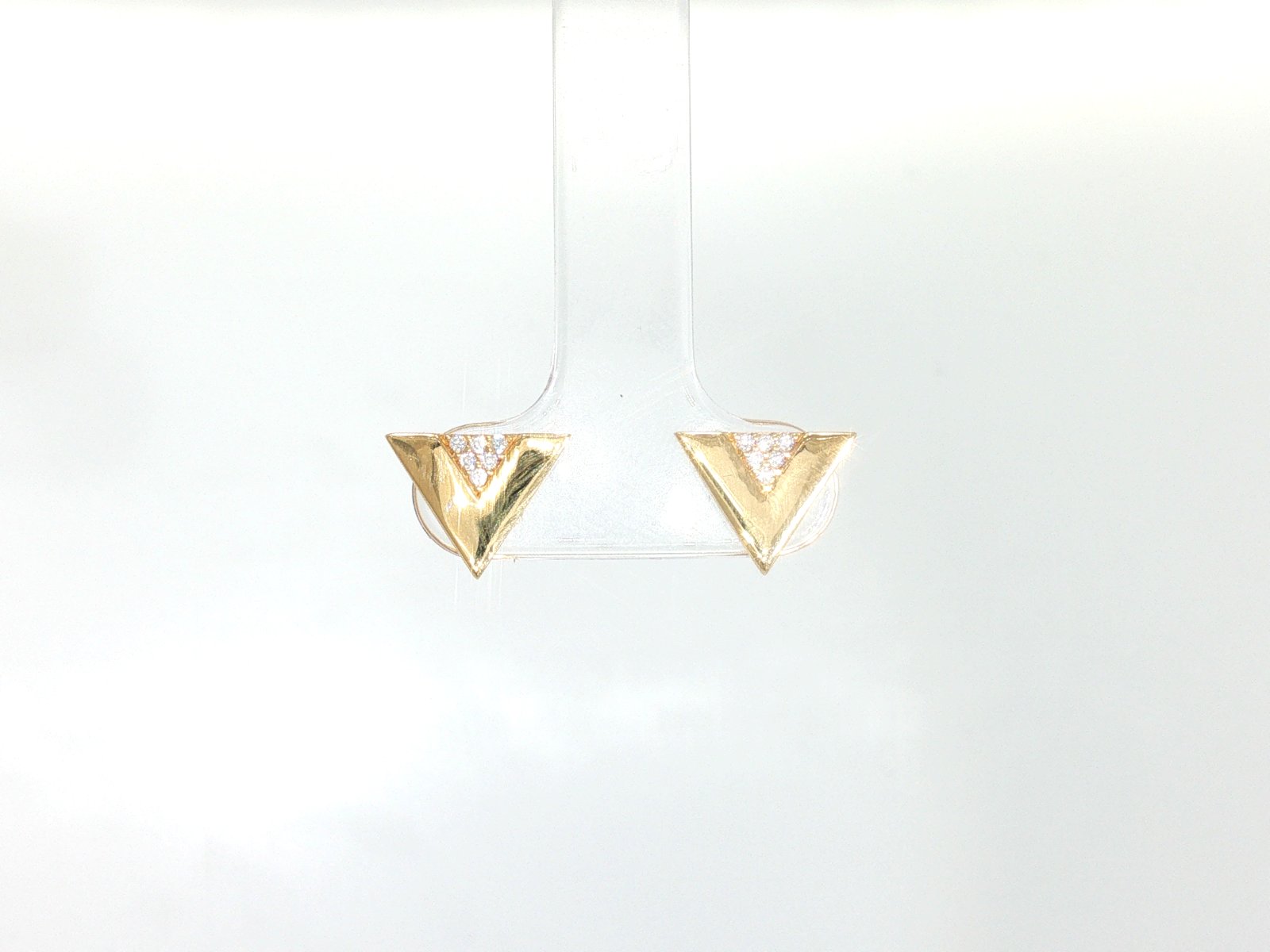 Aretes en Oro amarillo 18k con Circonia — Aretes — Oro amarillo 18k