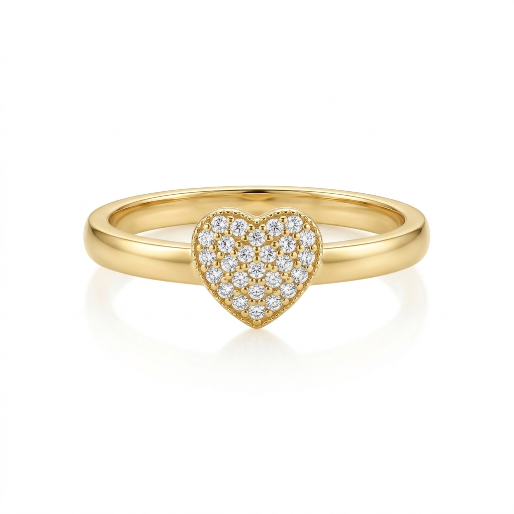 Ring in Yellow Gold 18k with Cubic Zirconia — Rings — Yellow Gold 18k