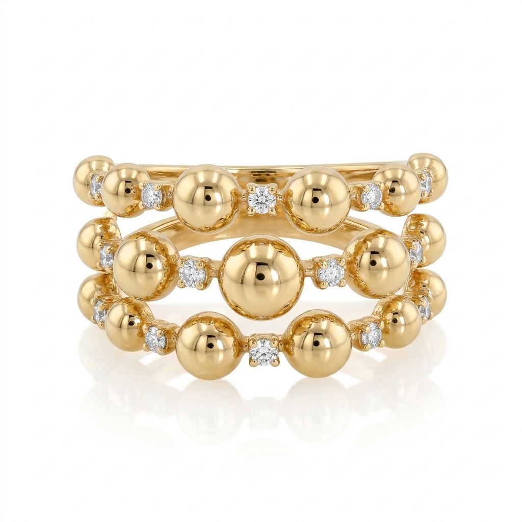 Anillo en Oro amarillo 18k con Diamante — Anillos — Oro amarillo 18k