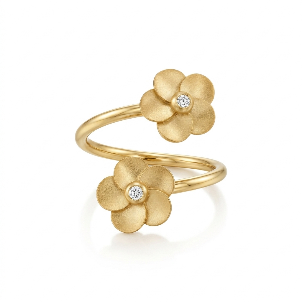 Ring in Yellow Gold 18k with Diamond — Rings — Yellow Gold 18k