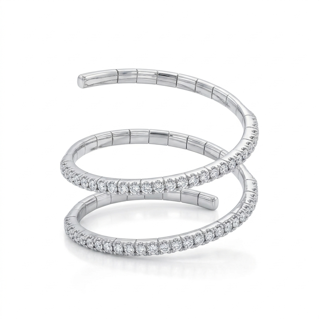 Anel em Ouro branco 18k com Diamante — Anéis — Ouro branco 18k