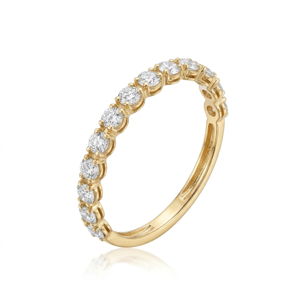 Anillo en Oro amarillo 18k con Diamante — Anillos — Oro amarillo 18k