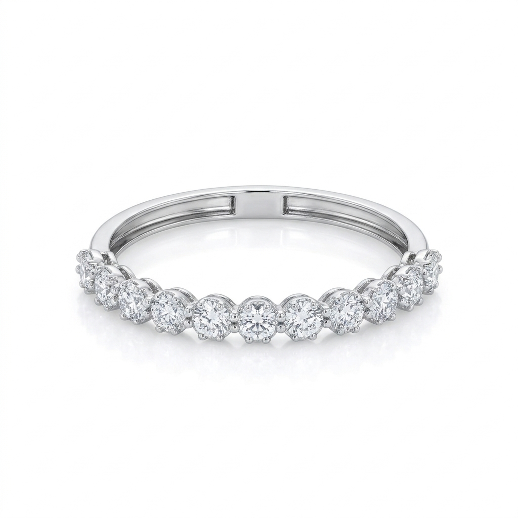 Ring in White Gold 18k with Diamond — Rings — White Gold 18k