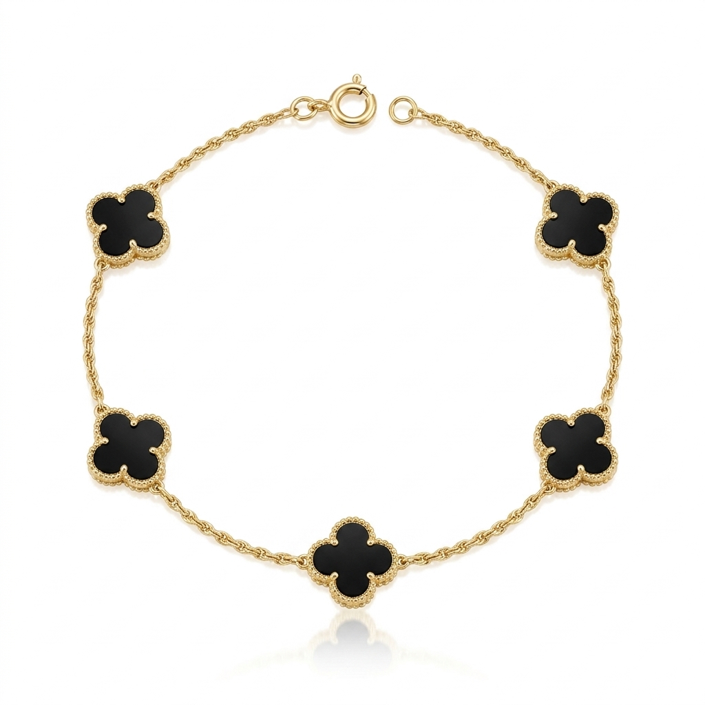 Bracelet in Yellow Gold 18k with Onyx — Bracelets — Yellow Gold 18k