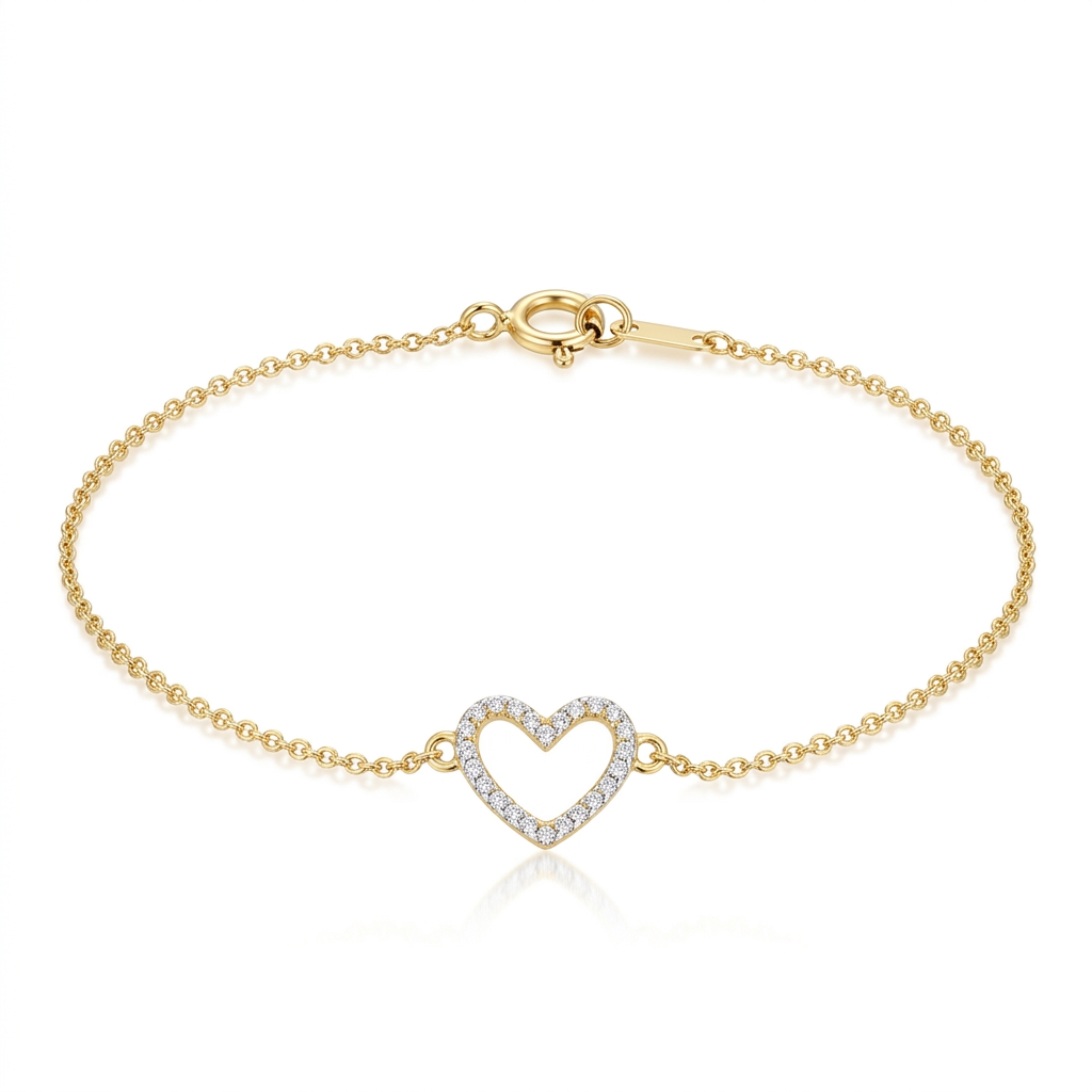 Bracelet in Yellow Gold 18k with Cubic Zirconia — Bracelets — Yellow Gold 18k