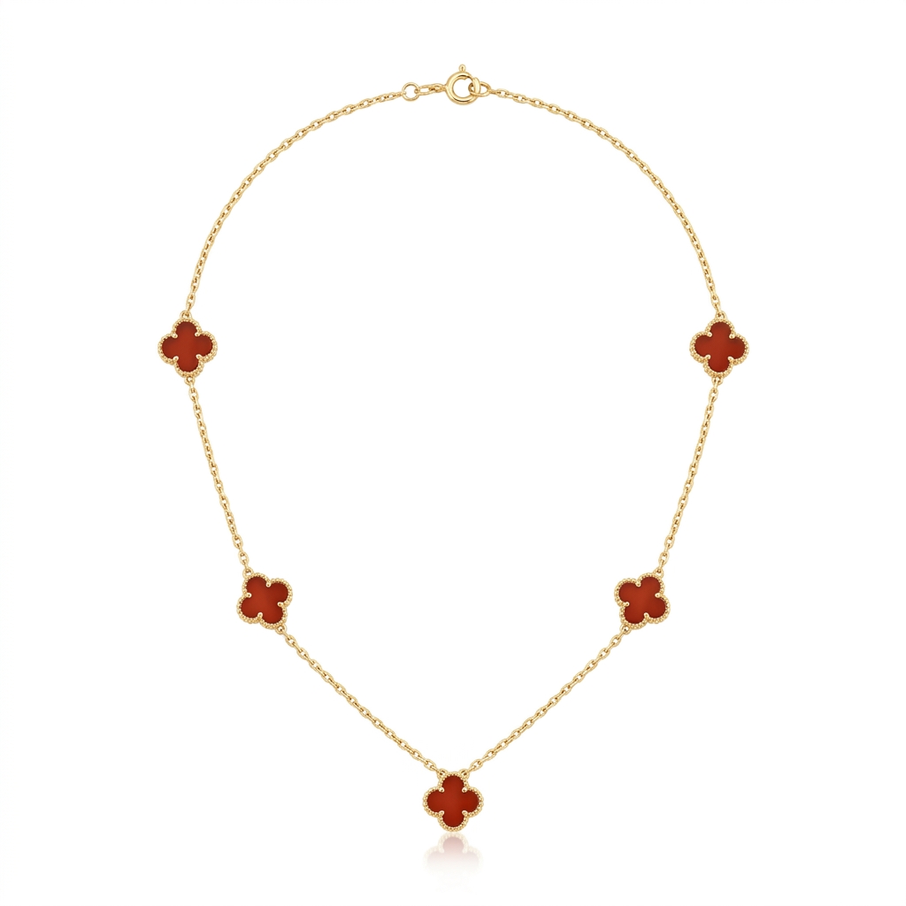 Necklace in Yellow Gold 18k with Camelian — Necklaces — Yellow Gold 18k