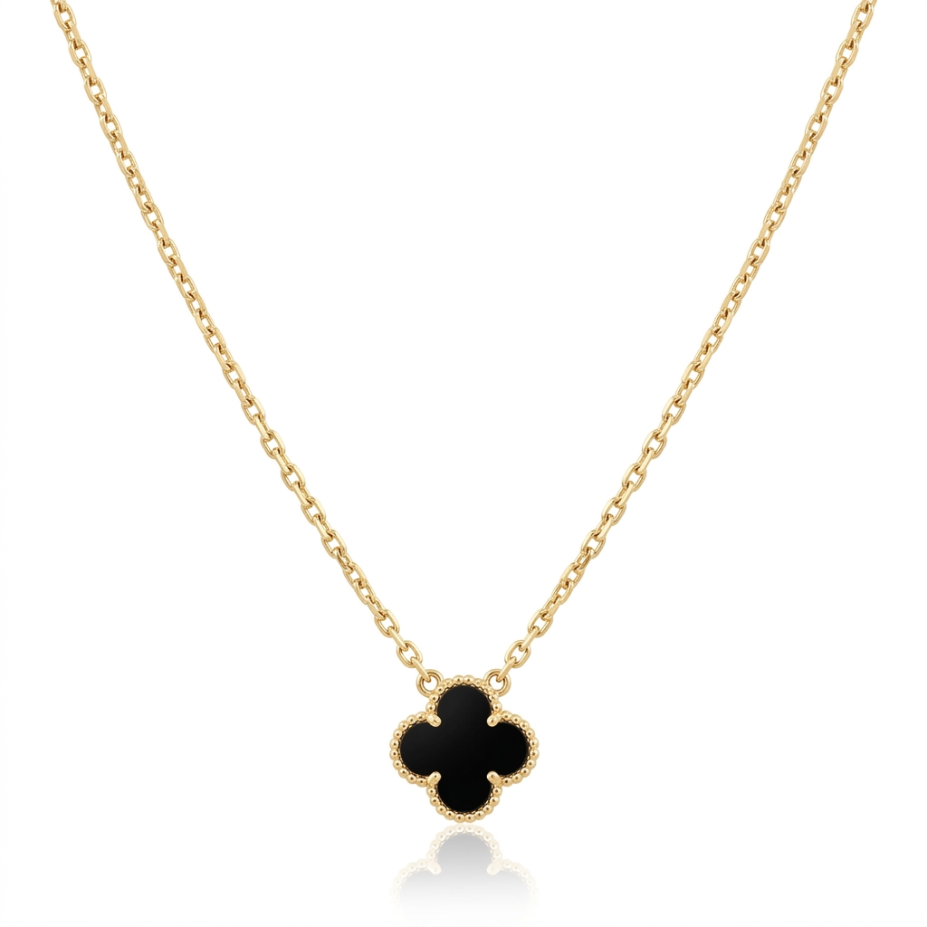 Necklace in Yellow Gold 18k with Onyx — Necklaces — Yellow Gold 18k