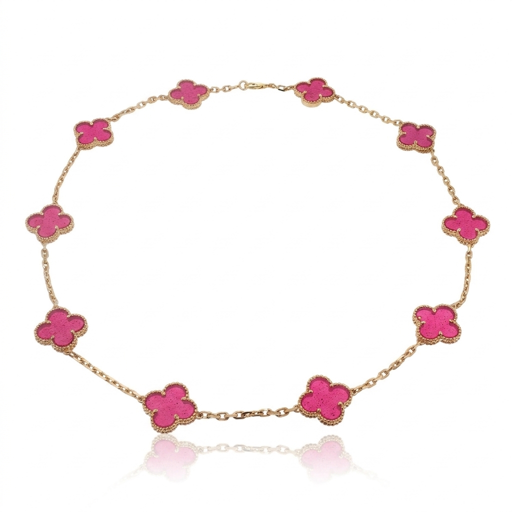 Collar en Oro amarillo 18k con Enamel — Collares — Oro amarillo 18k